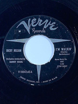 RICKY NELSON: I&#39;m Walkin&#39; / A Teenager&#39;s Romance - 1957 - V10047 - VG+ - $56.83 MXN