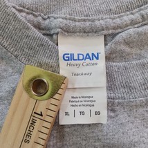 Gildan Heavy Cotton BRAVE EAGLE BOTS Men's Gray Cotton Blend Graphic T-Shirt XL image 2