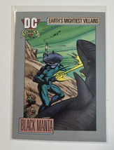 DC Comic Card 1992 Series I Earth&#39;s Mightiest Villains Black Manta #81 - £1.56 GBP