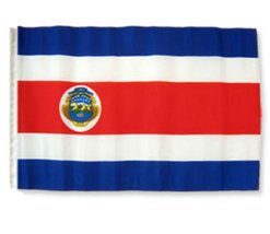AES 12&quot;x18&quot; Costa Rica Sleeve Flag Boat Car Garden Premium Vivid Color and UV Fa - £3.57 GBP