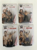 x4 WWE 3&quot; Mini Wrestling Figures Mattel The Rock John Cena Finn Balor +1 - £29.59 GBP