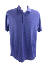 Nike Golf Tour Performance Mens M Polo Shirt Purple Striped Diamond Perf... - £10.89 GBP