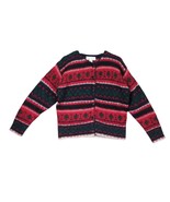 Vtg Studio Michelle Stuart Women&#39;s M Mohair Wool Cardigan Sweater Winter... - $36.77