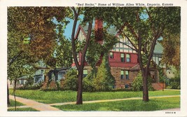 POSTCARD Red Rocks Home of Willian Allen White Emporia Kansas C24 - £2.76 GBP