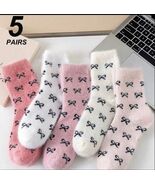 5 Pack Bow  Causal Classic Multicolor Women Mid Calf Ankle Cotton Crew S... - $270.86 MXN