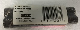 Ridgid 2-Pack 1/2&#39;&#39; Coarse Sanding Sleeves 50 Grit AC7003 - £5.28 GBP