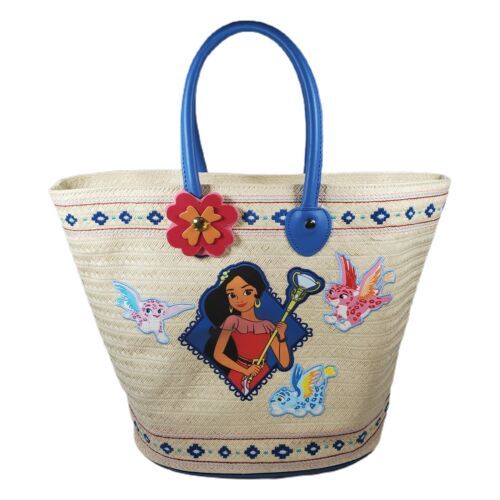 Disney Elena of  Avalor Tote Bag Dragons Beach Straw Wicker Handbag Girls Women - £22.39 GBP