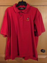 Disney Originals Mens Polo Shirt Red Embroidered Mickey Pullover Size XL... - $19.30