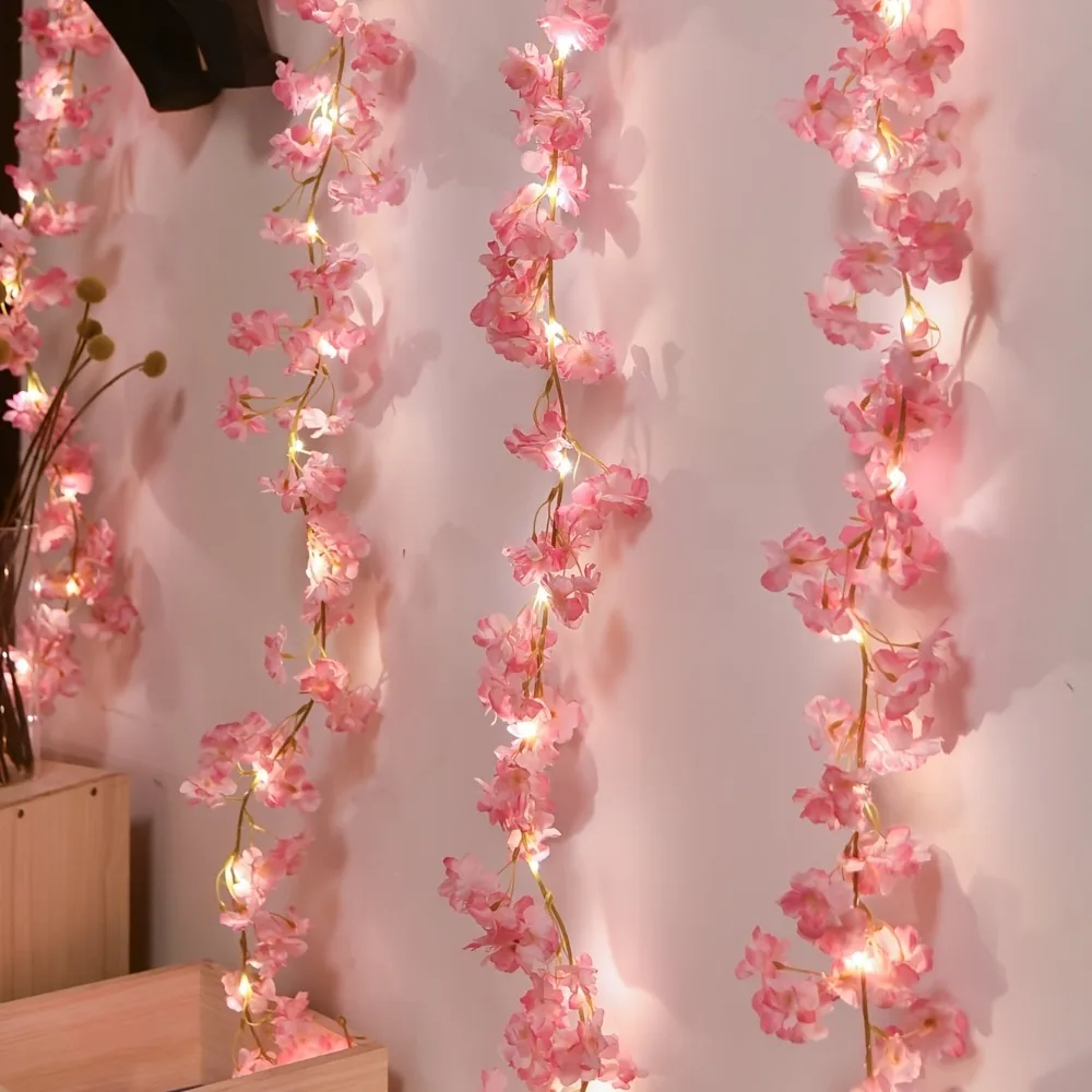 2M 20 Light LED Cherry Blossom Lamp String Suitable For Decorating Bedrooms - $5.94