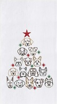 Gallerie Ii Dog Face Christmas Tree Towel Christmas Holiday Decor - £9.55 GBP
