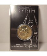 Skyrim The Elder Scrolls 24k Gold Plated Septim Coin Replica Official Badge - £30.06 GBP