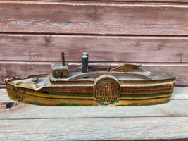 Antique c. 1890&#39;s PILGRIM Steam Boat Paper Litho Toy Ship Reed Bliss 28&quot;  - £237.36 GBP