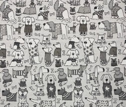 Richloom Fortress Pups Domino Dogs Tapestry Woven Furniture Fabric By Yard 54&quot;W - £14.14 GBP