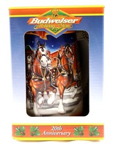 VINTAGE 1999 Budweiser Beer Holiday Ceramic Stein - £23.72 GBP