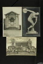 Vintage Postcard RPPC Photo Lot 3PC Rome Art &amp; Architecture Monuments St... - £14.22 GBP
