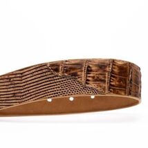 Giovanni Genuine Exotic Lizard Ring Caiman Belly Belt Pantano Orix image 2