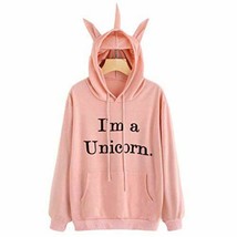 Way To Celebrate I&#39;m A Unicorn Jrs Sweatshirt Size XXXL/3XG Pink (LOC TU... - $19.79