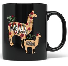 PixiDoodle Mother&#39;s Day Mama Llama Coffee Mug (11 oz, Black) - £20.37 GBP+