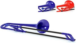 Plastic Kids Pbone Mini Trombone - Mouthpiece And Carrying Bag-, Blue - $3,374.28 MXN