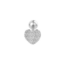 Love Flower Tongue Rings Nipple Piercing Crystal Cube Zirconia Hand Inlay Indust - £8.85 GBP