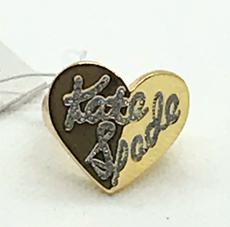 Kate Spade Heritage Limited Edition Heart Script Cocktail Ring 6 Gold 2019 - $98.01