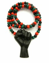 [Icemond] Large Wooden Powerfist Necklace - £14.15 GBP