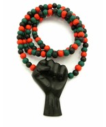 [Icemond] Large Wooden Powerfist Necklace - $342.52 MXN