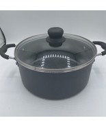 TRAMONTINA 5 QT. NONSTICK PORCELAIN ENAMEL POT W GLASS LID MADE IN U.S.A - $18.66