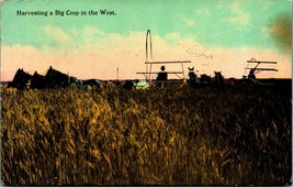 Agriculture Harvesting a Big Crop In the West 1914 Postcard - £3.06 GBP