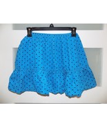 Lands&#39; End Kids Blue Polka Dot Ruffle Corduroy Pull On Skirt Size S (7/8... - $297.26 MXN
