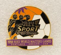 1998 Jewelry Sponsor Pin Nike World Masters Games Portland Oregon All Sport - $12.86