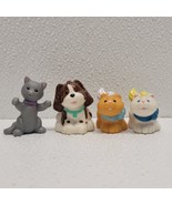 Vintage Fisher Price Loving Family Dollhouse Pets Animals Lot Dog &amp; Cat - £13.23 GBP