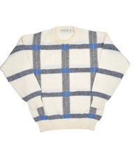 Alan Michaels Wool Sweater Mens M Plaid Crewneck Jumper Made in Italy Pu... - £23.84 GBP