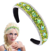 Rhinestone Padded Headband Glitter Baroque Headbands Leaf Crystal Headpi... - £19.59 GBP