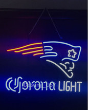 Corona Light New England Patriots Super Bowl NFL Beer Neon Sign 20&quot;x16&quot; - £120.27 GBP