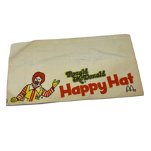 McDonald&#39;s HAPPY HAT / Paper Hat - Vintage 1970s Ronald McDonald Vintage - £14.22 GBP