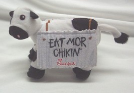 Chick-fil-A &quot;EAT MOR CHIKIN&quot; COW W/ MESSAGE BOARD 4&quot; Plush STUFFED ANIMA... - $14.85