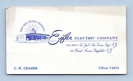 Eifler Electric Company Vintage Business Card Union City New York BC1 - $9.85