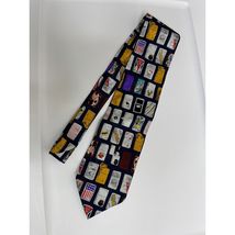 Mens Navy Blue Zippo Lighter Silk Jacquard Necktie Tie - $25.00