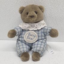 Vintage 1988 Eden Bitsy Bear In Pajamas With White Collar 6.5" Plush Wit... - $24.65