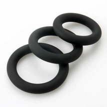 LeLuv Round Smooth Penis Ring 3 Pack Silicone Firmer Erection Rings for Men - £11.00 GBP