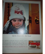 Campbell&#39;s Soup Little Girl In Winter Coat and Snow Print Magazine Ad 1965 - €8,61 EUR