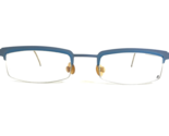 Vintage Lindberg Eyeglasses Frames Mod. 4005 Matte Blue Strip Titanium 4... - $245.97