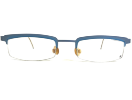 Vintage Lindberg Eyeglasses Frames Mod. 4005 Matte Blue Strip Titanium 48-21-135 - £193.48 GBP