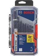 Bosch Bl21A 21-Piece Assorted Set Black Oxide Metal Drill Bits With, Pla... - $57.52 CAD
