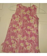 Lilly Pulitzer Little Girls Pink Floral Daisy Butterflies Shift Dress Sz 6 - £31.18 GBP