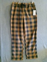Goodfellow &amp; Co Mens Pajama Pants Black Tan Medium Plaid Check Microfleece - £11.89 GBP