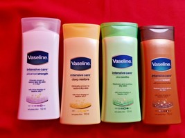 4 PACK VASELINE INTENSIVE CARE FOR DRY SKIN NON GREASY LOTION - £16.28 GBP