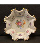 Vintage Jlmenau Graf Von Henneberg Porcelain enameled dish gold flowers ... - £15.68 GBP