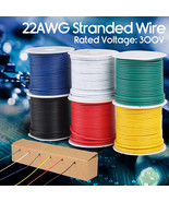 9M / Roll 22 Awg Rubber 6 Colors Electrical Wire Tinned Copper Line Cable - £27.45 GBP